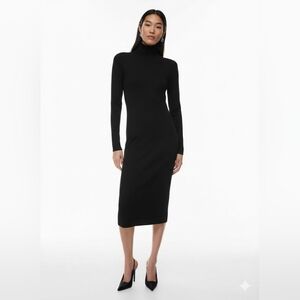 Aritzia Babaton Profile Midi Turtleneck Sweater Dress Size L